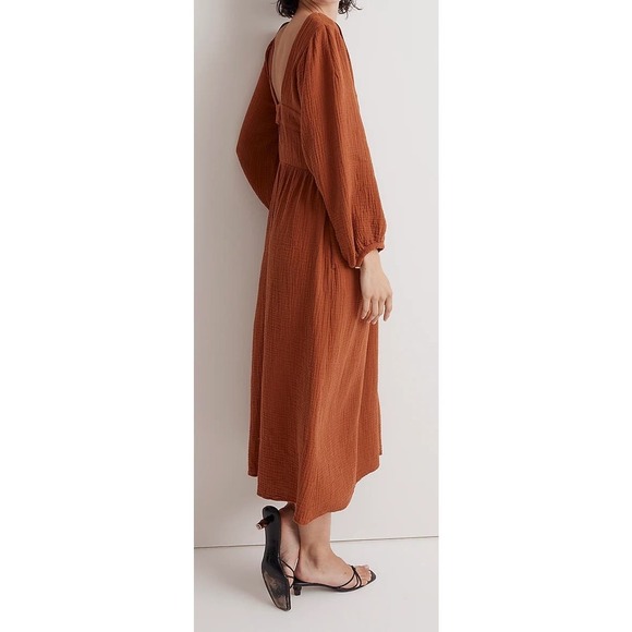 Madewell Rust Midi Dress - Picture 10 of 10